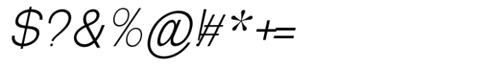New Trusty Thin Italic Font OTHER CHARS