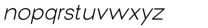 New Trusty Thin Italic Font LOWERCASE