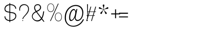 New Trusty Thin Font OTHER CHARS