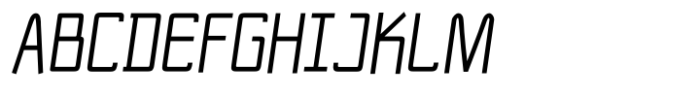 NewNerdish Condensed Oblique Font UPPERCASE
