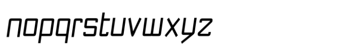 NewNerdish Condensed Oblique Font LOWERCASE