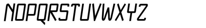 NewNerdish Semi Bold Condensed Oblique Font UPPERCASE