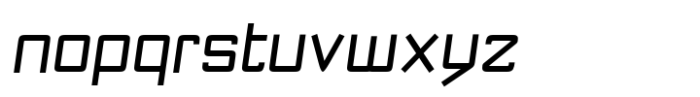 NewNerdish Semi Bold Oblique Font LOWERCASE