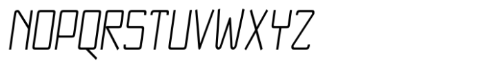 NewNerdish Thin Condensed Oblique Font UPPERCASE