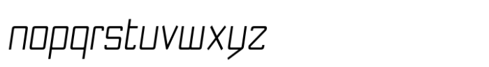 NewNerdish Thin Condensed Oblique Font LOWERCASE