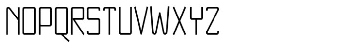 NewNerdish Thin Condensed Font UPPERCASE