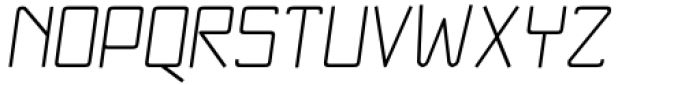 NewNerdish Thin Oblique Font UPPERCASE