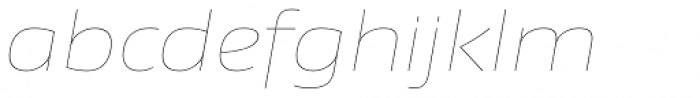 Newbery Sans Pro Xp Thin Italic Font LOWERCASE