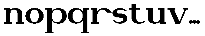 Newborn Times Black Expanded Font LOWERCASE