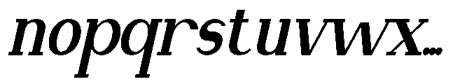 Newborn Times Black Slanted Condensed Font LOWERCASE