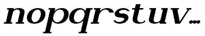 Newborn Times Black Slanted Expanded Font LOWERCASE