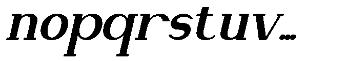 Newborn Times Black Slanted Font LOWERCASE