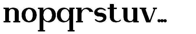 Newborn Times Black Font LOWERCASE