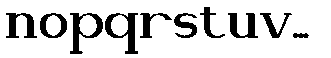 Newborn Times Bold Expanded Font LOWERCASE