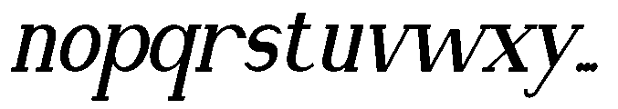 Newborn Times Bold Slanted Condensed Font LOWERCASE
