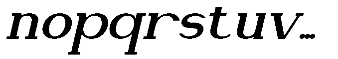Newborn Times Bold Slanted Expanded Font LOWERCASE