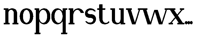 Newborn Times Extra Bold Condensed Font LOWERCASE