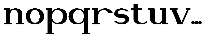 Newborn Times Extra Bold Expanded Font LOWERCASE