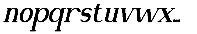 Newborn Times Extra Bold Slanted Condensed Font LOWERCASE