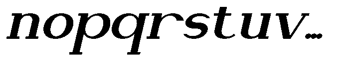 Newborn Times Extra Bold Slanted Expanded Font LOWERCASE