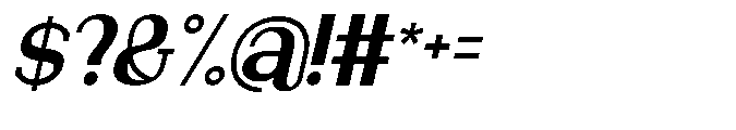 Newborn Times Extra Bold Slanted Font OTHER CHARS