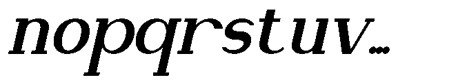 Newborn Times Extra Bold Slanted Font LOWERCASE
