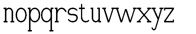 Newborn Times Extra Light Condensed Font LOWERCASE