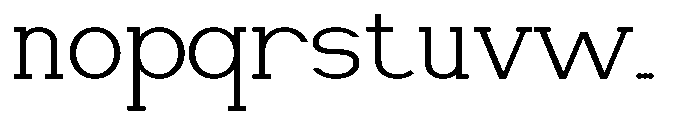 Newborn Times Extra Light Expanded Font LOWERCASE