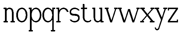 Newborn Times Light Condensed Font LOWERCASE