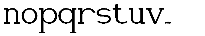Newborn Times Light Expanded Font LOWERCASE