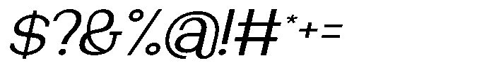 Newborn Times Light Slanted Expanded Font OTHER CHARS