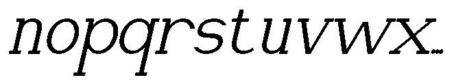 Newborn Times Light Slanted Font LOWERCASE