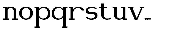 Newborn Times Medium Expanded Font LOWERCASE
