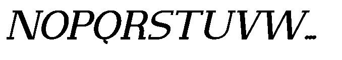 Newborn Times Medium Slanted Font UPPERCASE