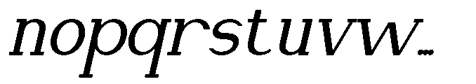 Newborn Times Medium Slanted Font LOWERCASE