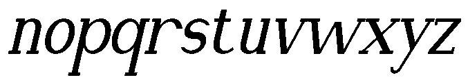 Newborn Times Semi Bold Slanted Condensed Font LOWERCASE