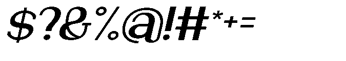 Newborn Times Semi Bold Slanted Expanded Font OTHER CHARS