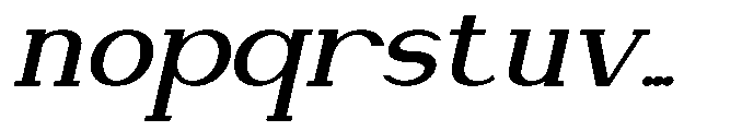 Newborn Times Semi Bold Slanted Expanded Font LOWERCASE