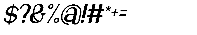 Newborn Times Semi Bold Slanted Font OTHER CHARS