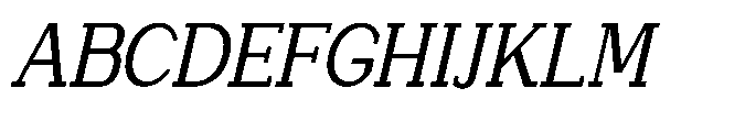 Newborn Times Slanted Condensed Font UPPERCASE