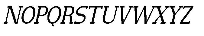 Newborn Times Slanted Condensed Font UPPERCASE