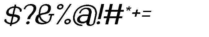 Newborn Times Slanted Expanded Font OTHER CHARS