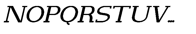 Newborn Times Slanted Expanded Font UPPERCASE