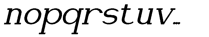 Newborn Times Slanted Expanded Font LOWERCASE