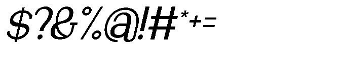 Newborn Times Slanted Font OTHER CHARS