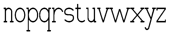 Newborn Times Thin Condensed Font LOWERCASE