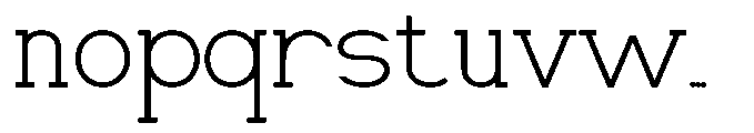 Newborn Times Thin Expanded Font LOWERCASE