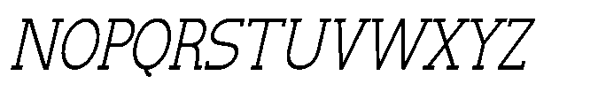 Newborn Times Thin Slanted Condensed Font UPPERCASE