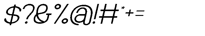 Newborn Times Thin Slanted Expanded Font OTHER CHARS