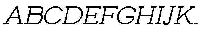 Newborn Times Thin Slanted Expanded Font UPPERCASE
